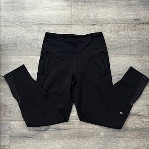 lululemon athletica Black jogger yoga joggers pants size 6 small s